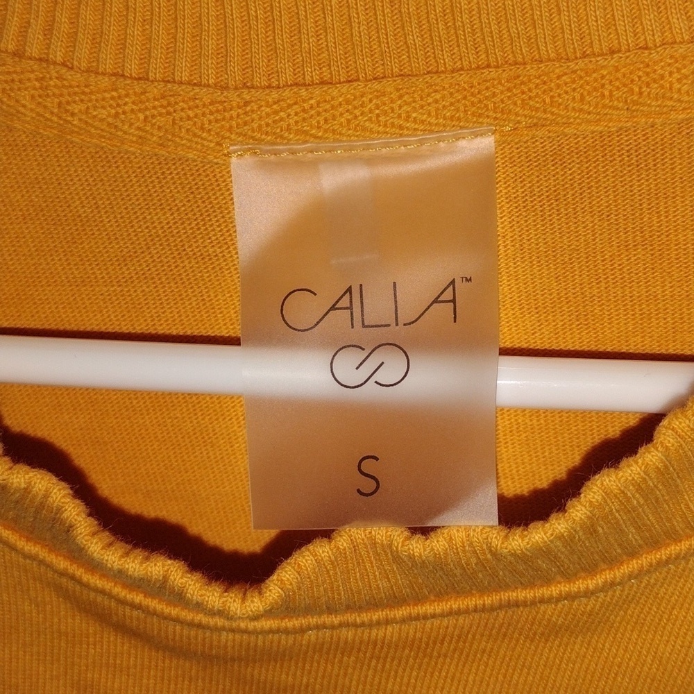 Orange 100% Cotton Athletic Sleeveless Midi Dress with Drawstring Waist S - Picture 3 of 6